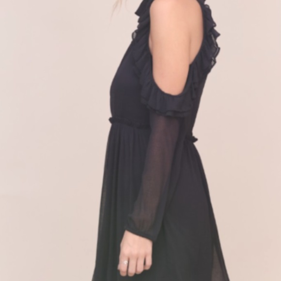 Free People Cold Shoulder Ruffle Mini Dress - Picture 5 of 8